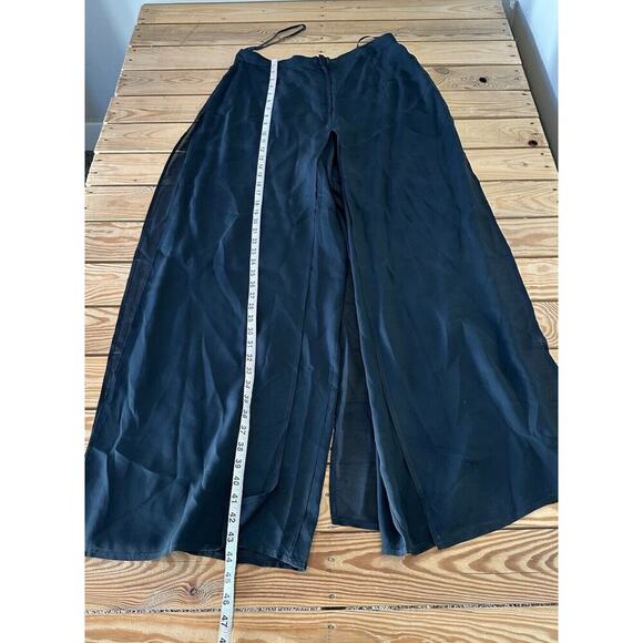 Vintage Made In USA Tadashi Silky Wide Leg Pants Size 18 Women’s Black - Picture 5 of 8